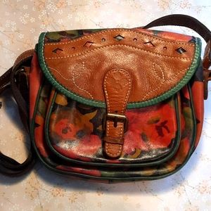 Patricia Nash Italian Leather Crossbody Purse